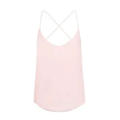 Liz Baby Pink 100% Organic Gots Certified Peace Silk Top With Open Back