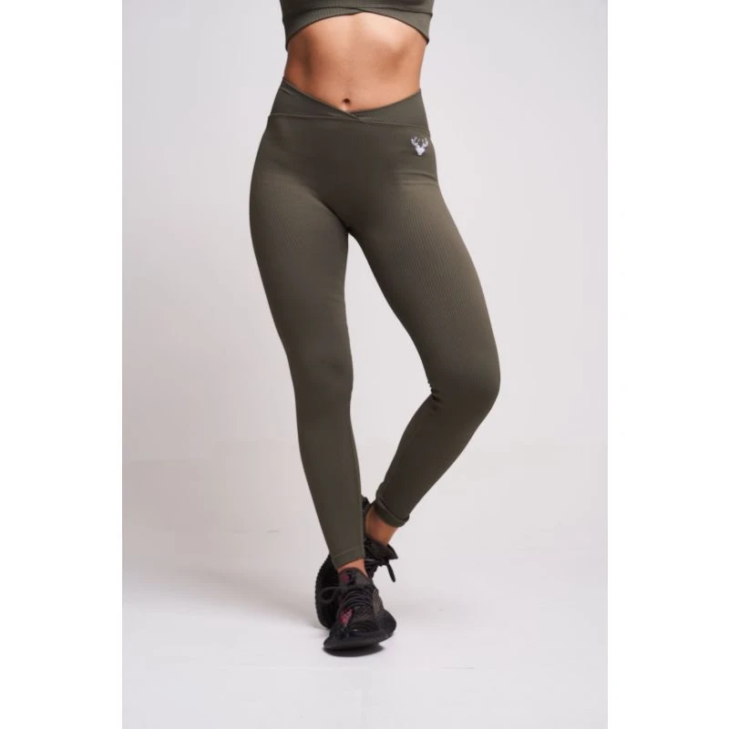 Evlan Recycled Rib Criss Cross Legging – Petrol 3 Evlan Recycled Rib Criss Cross Legging – Petrol - Image 3